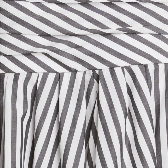 NWT Carolina Herrera Striped Rosette One-Shoulder Cutout Midi Dress - Picture 4 of 14